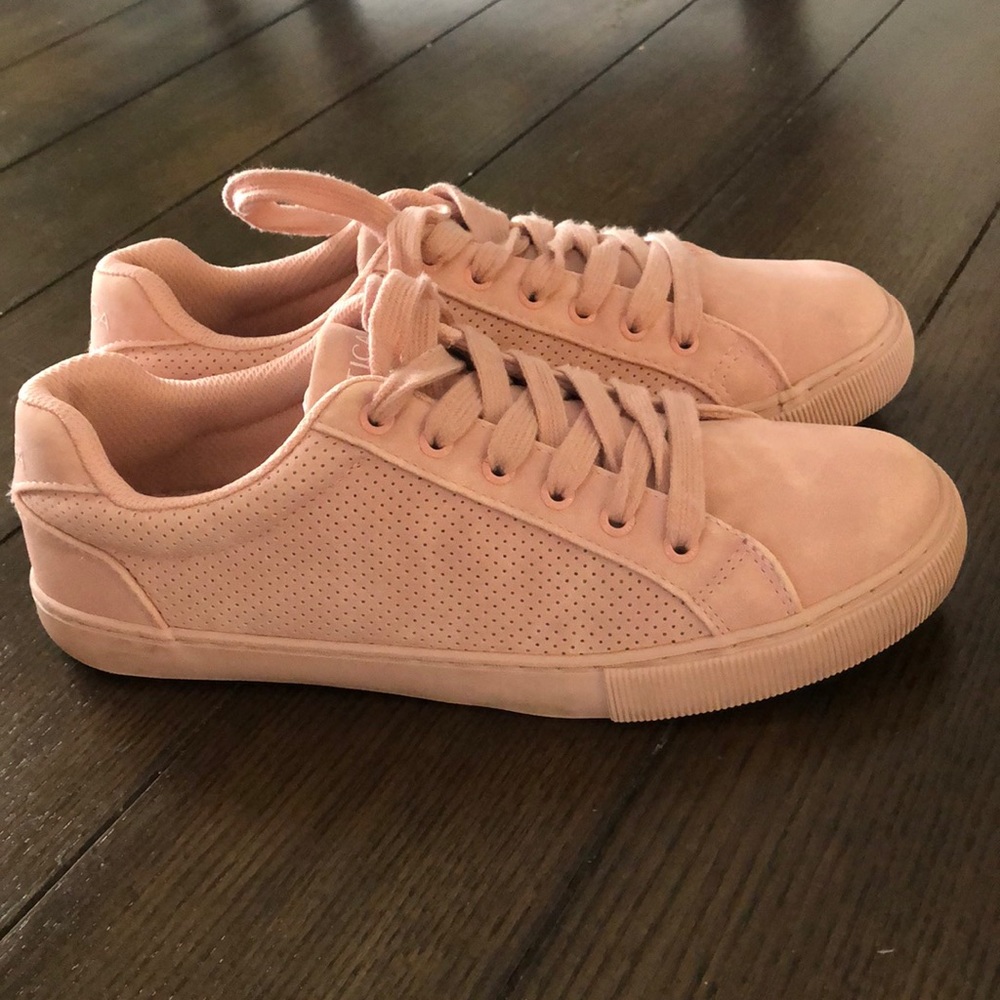 Pink Nautical Leather Sneakers 7.5